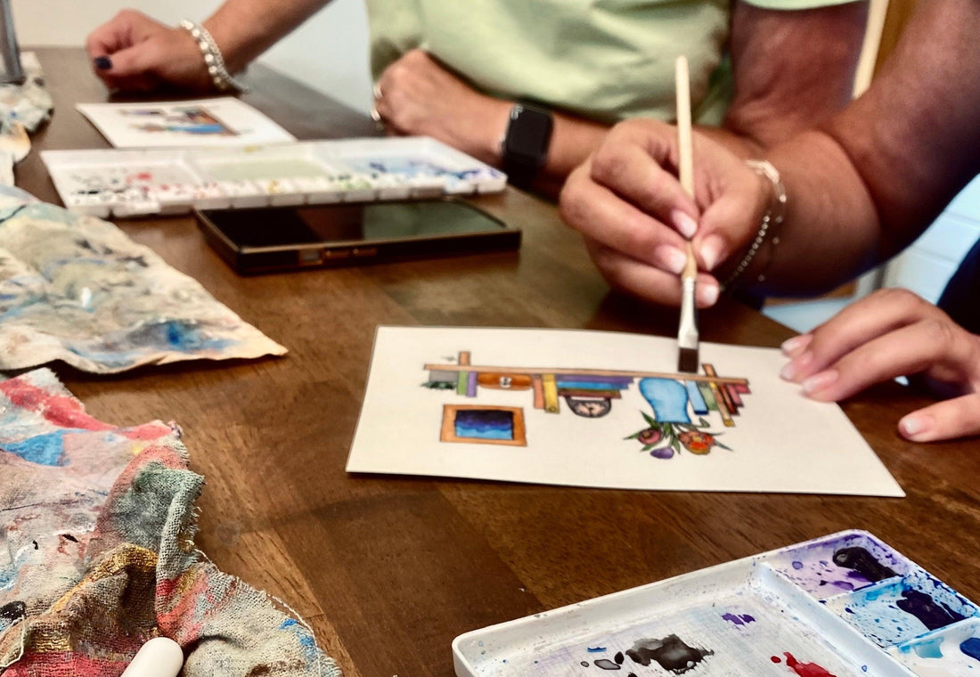 The Best Girls' Night - Host your own Paint n Sip with Watercolor - alyssawhetstoneart