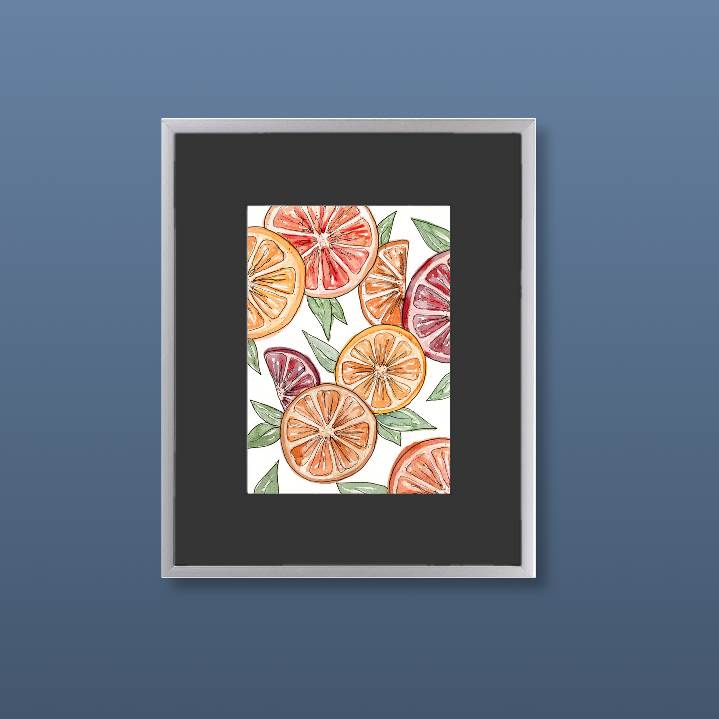 Oranges - Framed Original Watercolor Painting