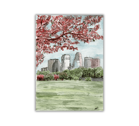 Minneapolis in Spring in Pen and Watercolor - Archival Quality Art Print - alyssawhetstoneart