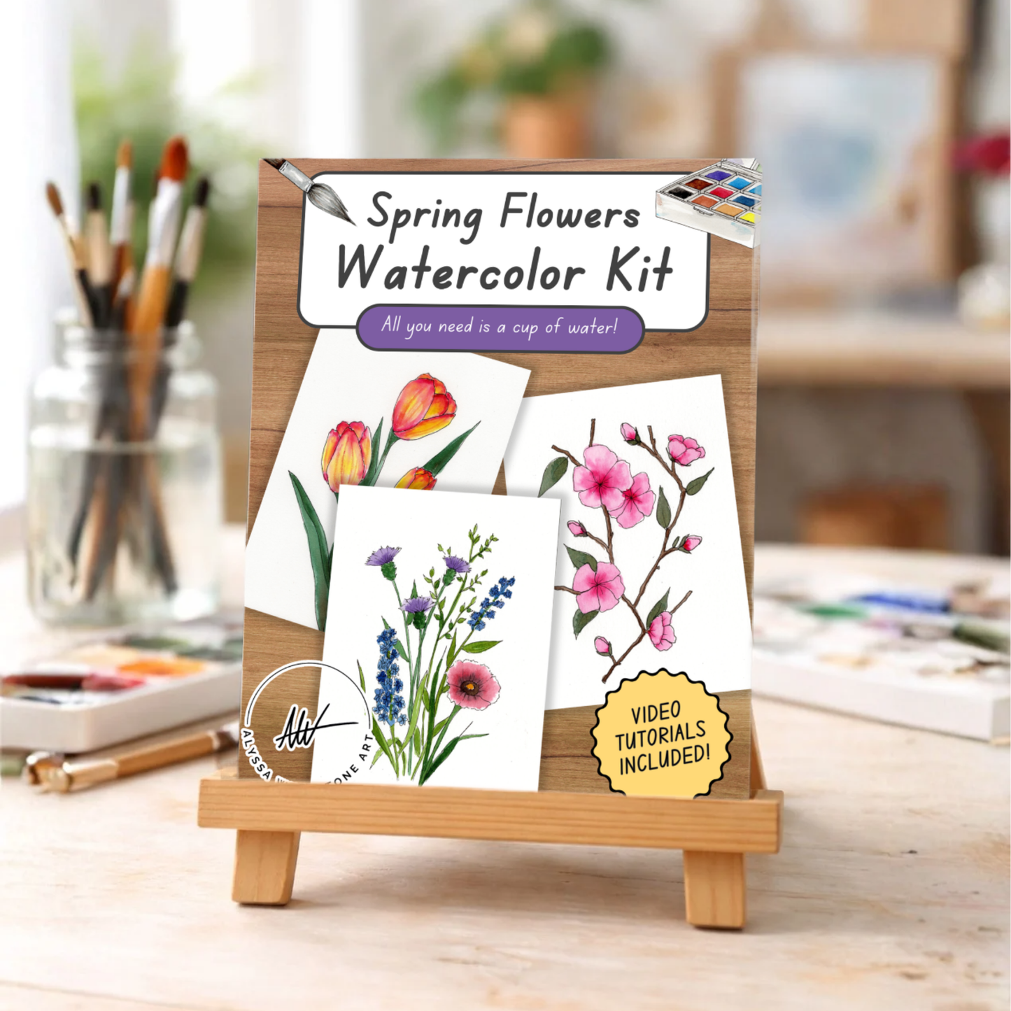 Spring Flowers Watercolor Kit
