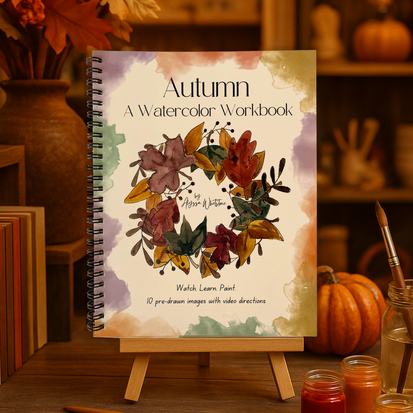 Autumn Watercolor Workbook - Video Directions Included - alyssawhetstoneart