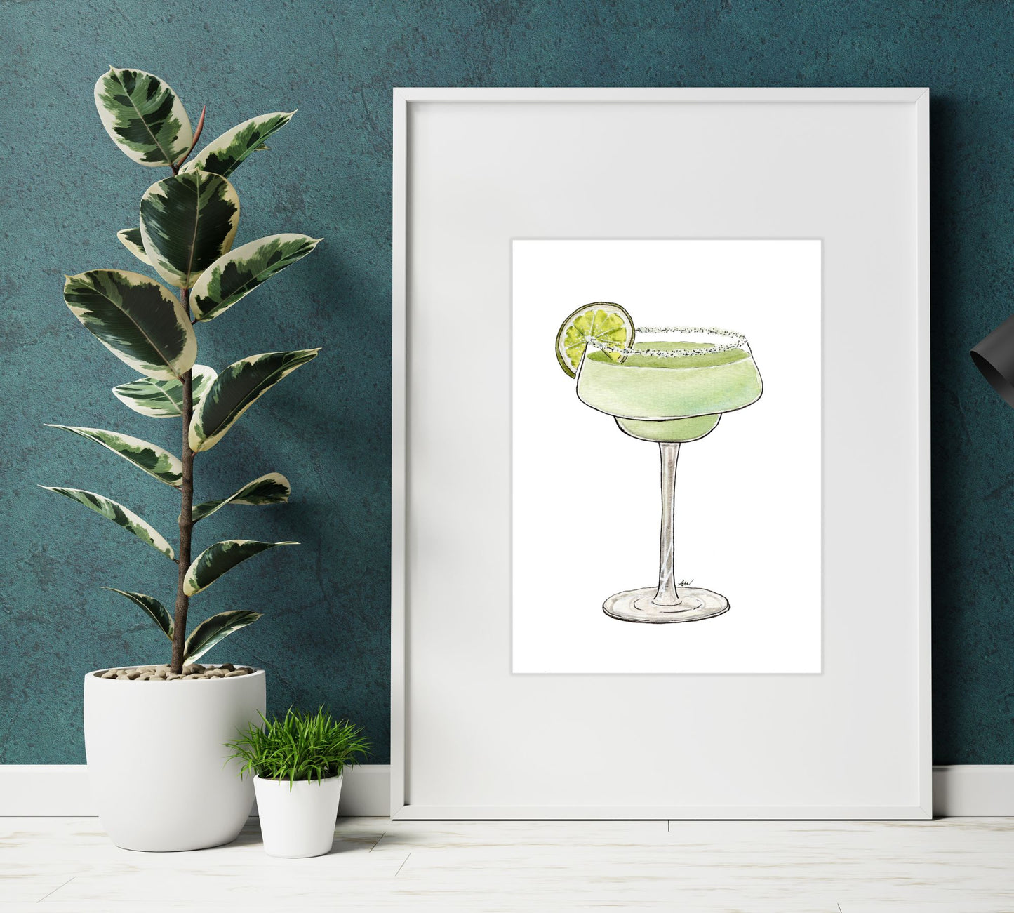 Margarita - Pen and Watercolor Archival Art Print - alyssawhetstoneart
