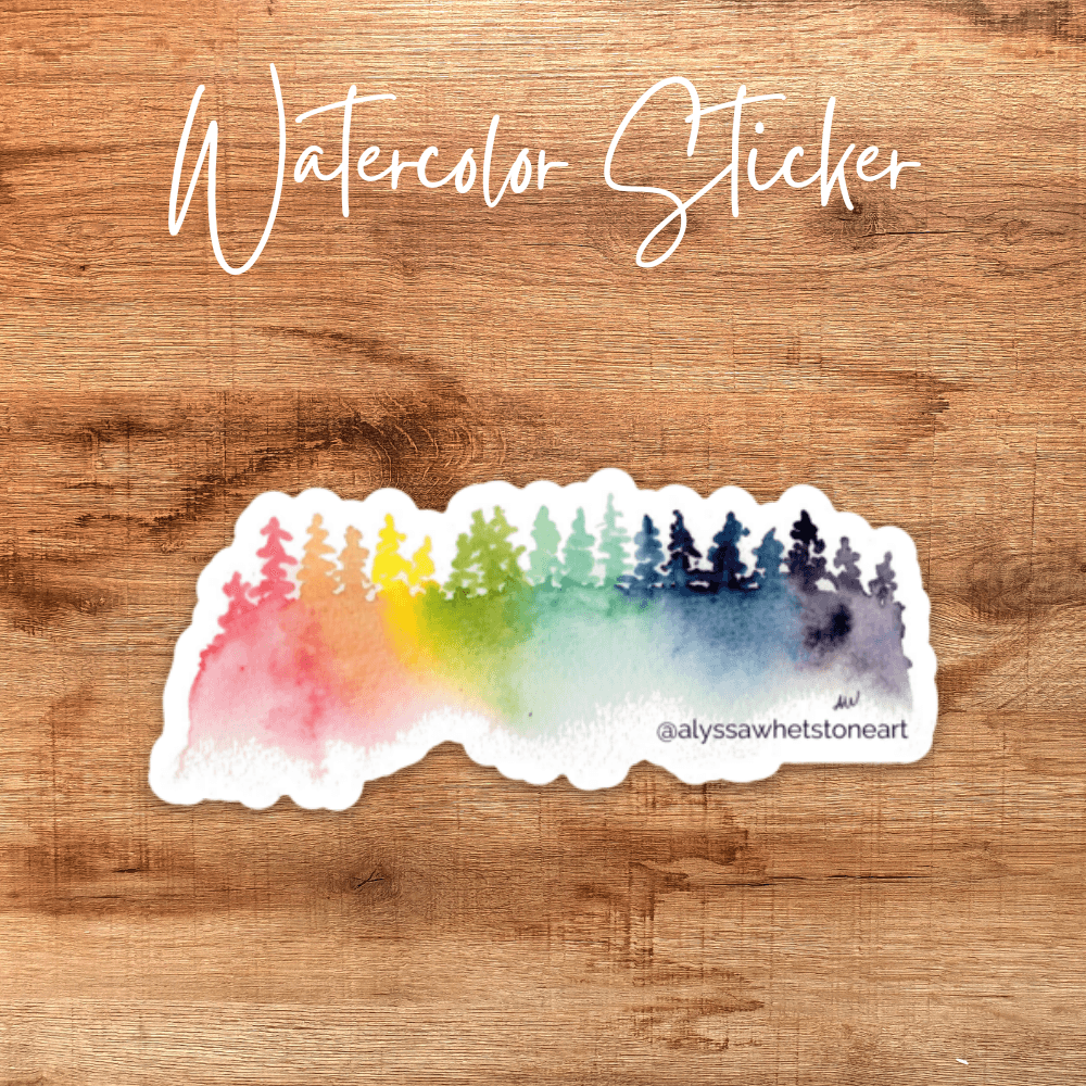 Rainbow Trees - Vinyl Decal Sticker