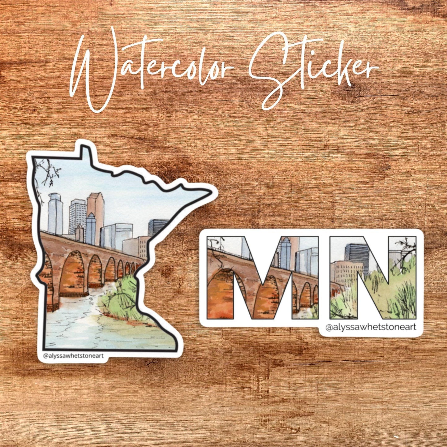 Stone Arch Bridge Minneapolis - Minnesota Outline - Vinyl Decal Sticker