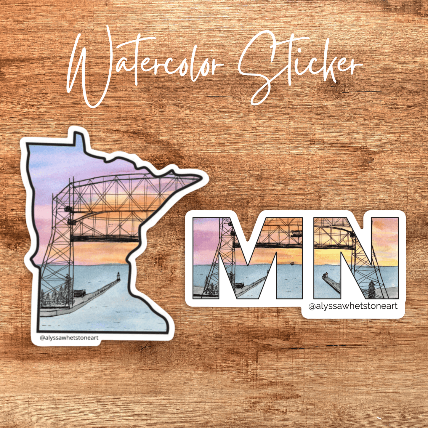 Duluth Lift Bridge Minneapolis - Minnesota Outline - Vinyl Decal Sticker