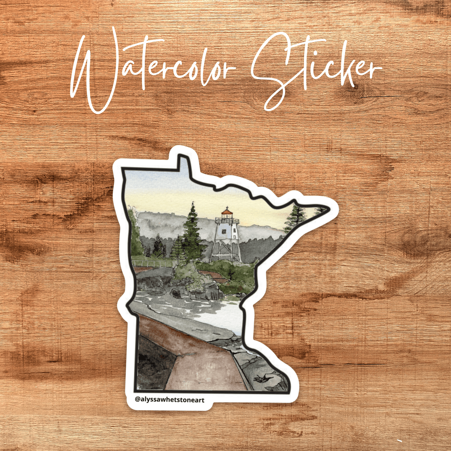 Artists' Point Grand Marais - Minnesota Outline - Vinyl Decal Sticker