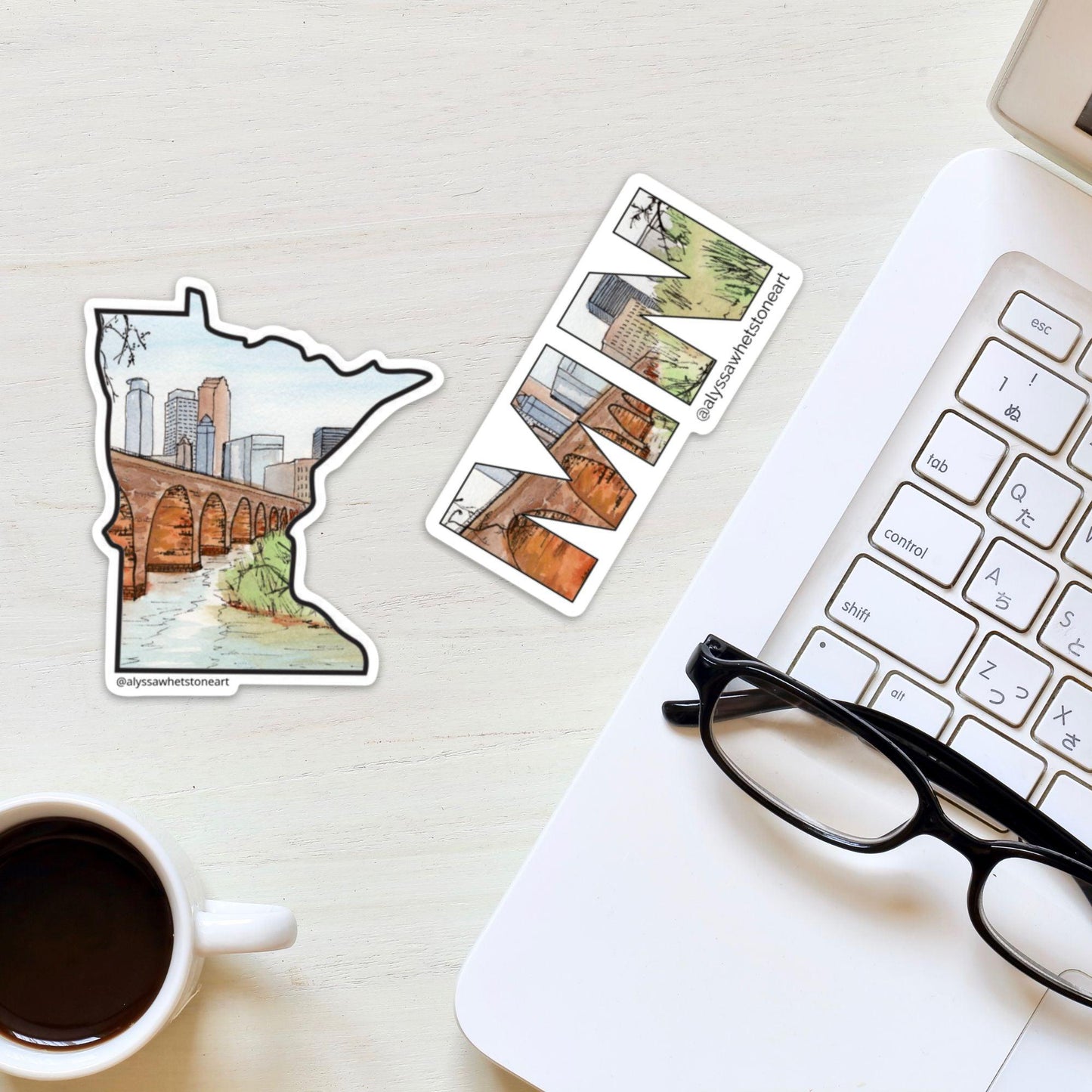 Stone Arch Bridge Minneapolis - Minnesota Outline - Vinyl Decal Sticker