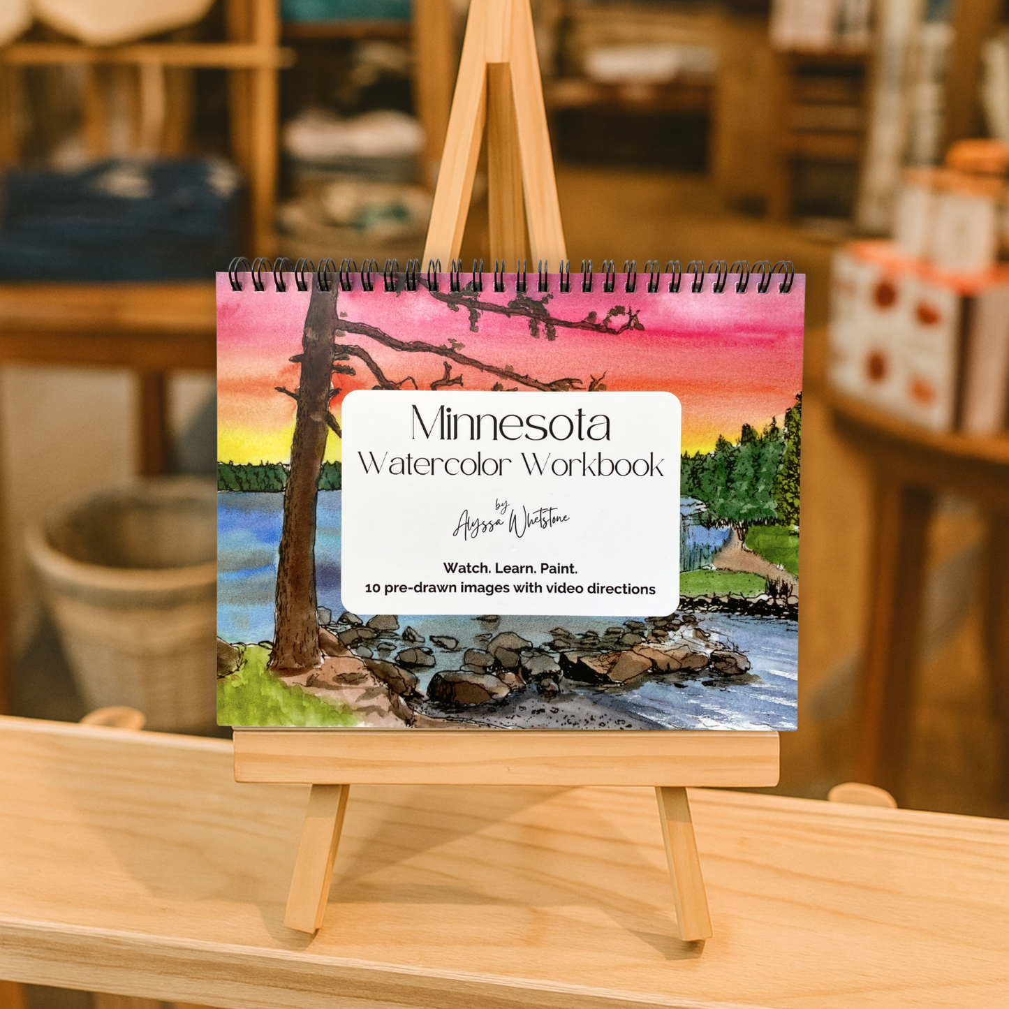 Minnesota Watercolor Workbook - Video Directions Included - alyssawhetstoneart