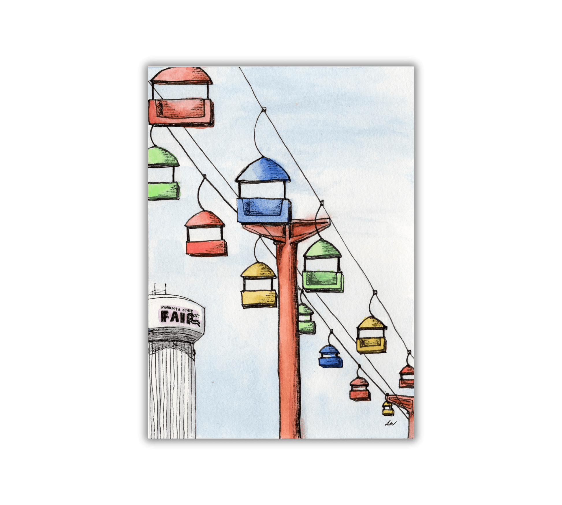 MN State Fair in Pen and Watercolor - Archival Quality Art Print - alyssawhetstoneart