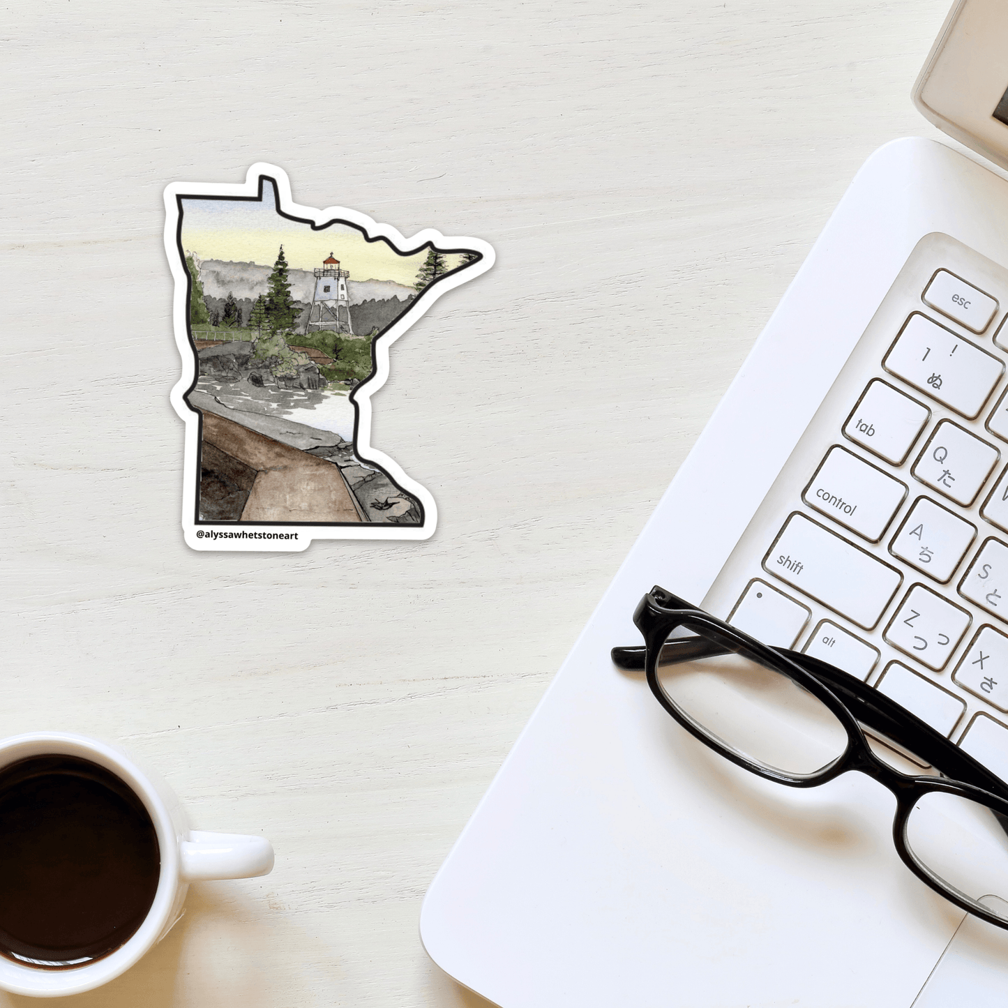 Artists' Point Grand Marais - Minnesota Outline - Vinyl Decal Sticker