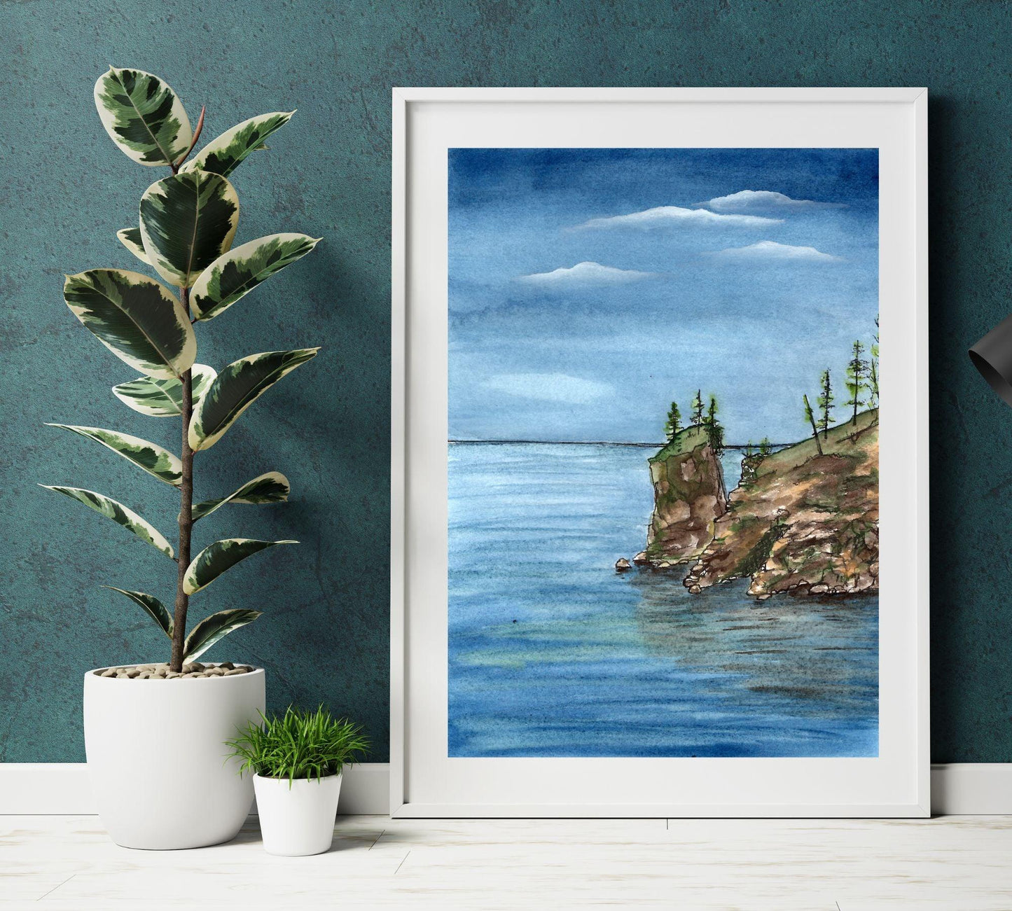 North Shore in Pen and Watercolor - Archival Quality Art Print - alyssawhetstoneart