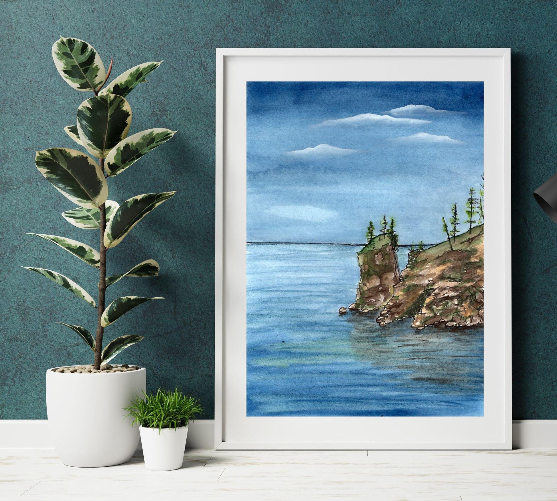 North Shore in Pen and Watercolor - Archival Quality Art Print - alyssawhetstoneart