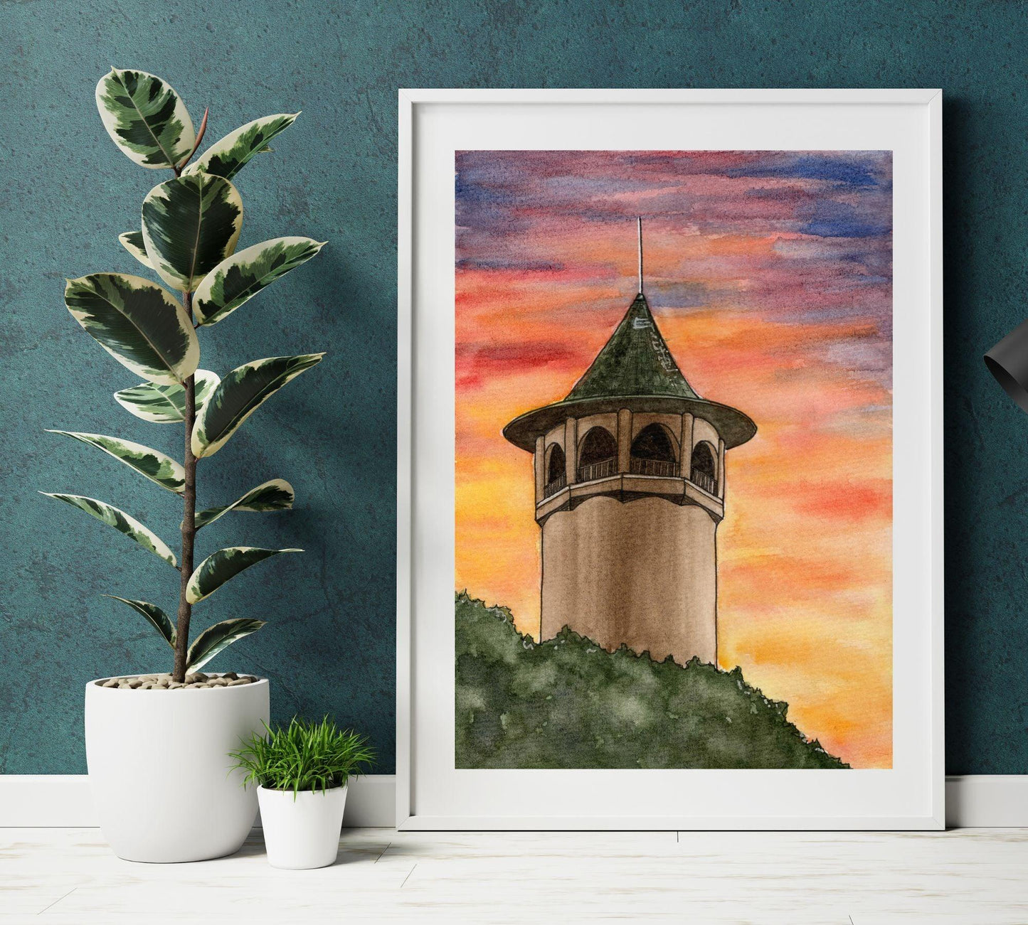 Witch's Hat in Minneapolis - Pen and Watercolor Art - Archival Quality Art Print - alyssawhetstoneart