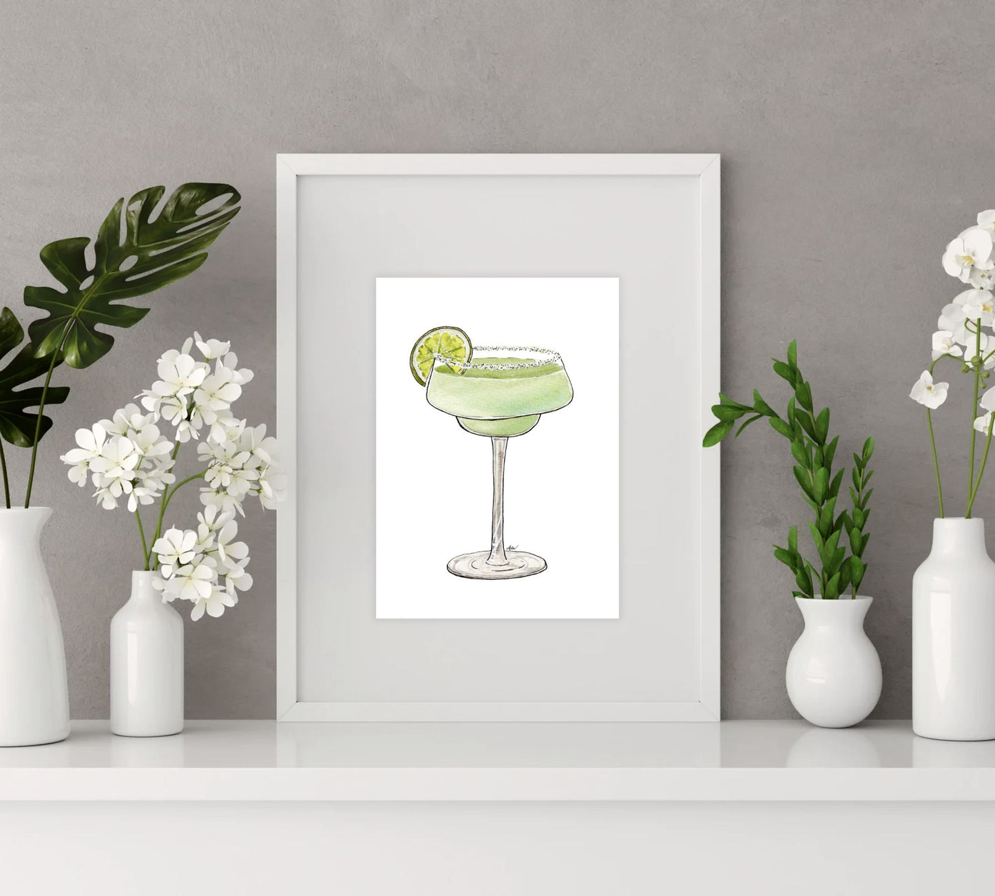 Margarita - Pen and Watercolor Archival Art Print - alyssawhetstoneart