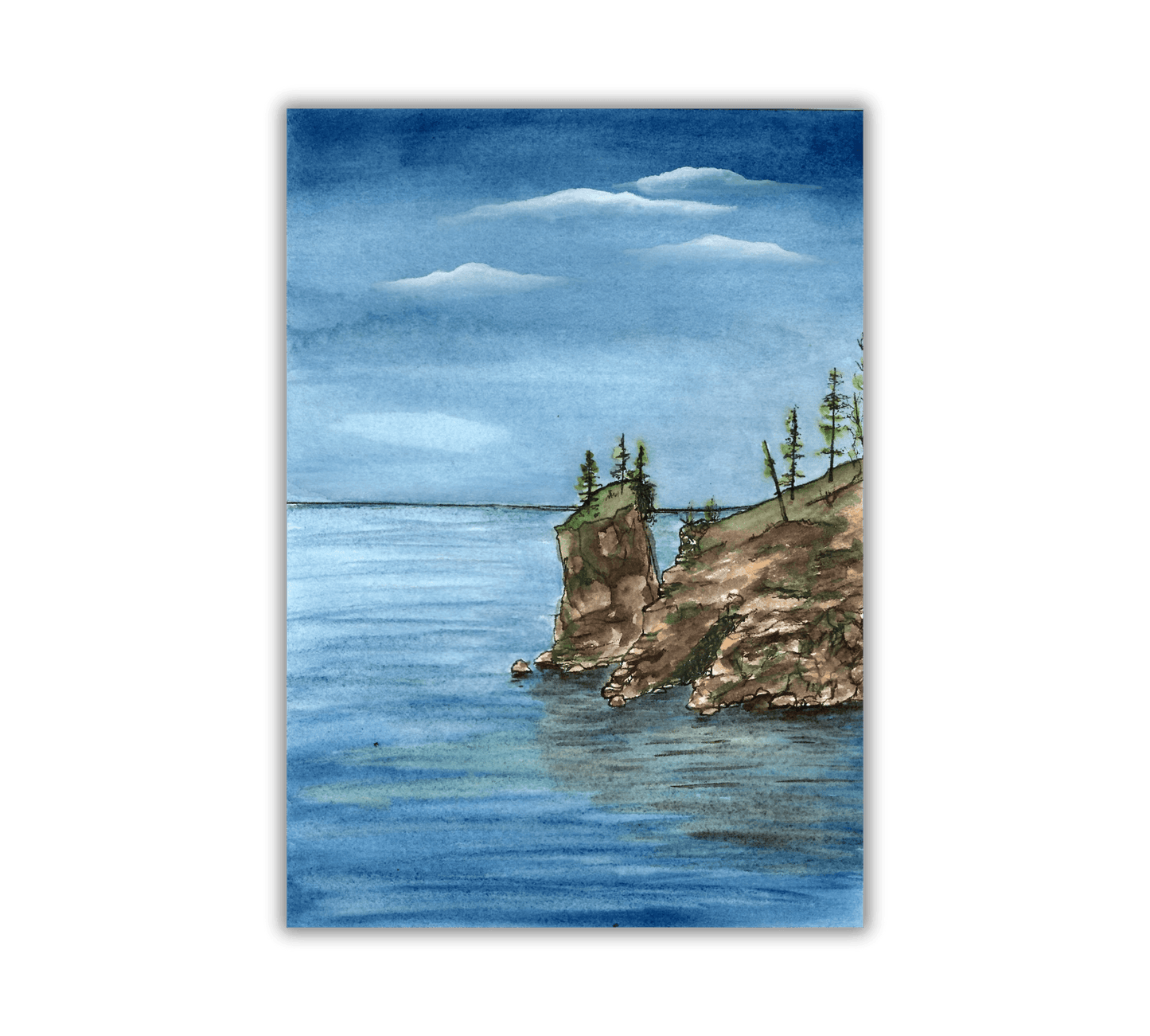 North Shore in Pen and Watercolor - Archival Quality Art Print - alyssawhetstoneart