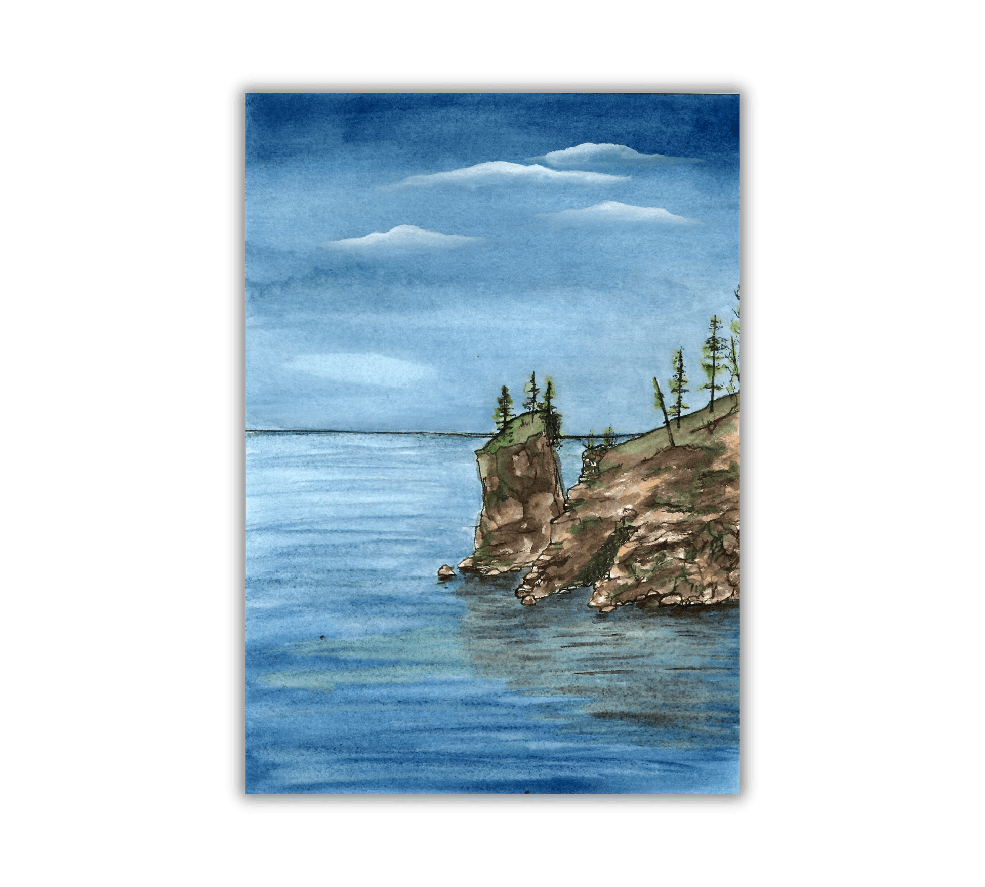 North Shore in Pen and Watercolor - Archival Quality Art Print - alyssawhetstoneart
