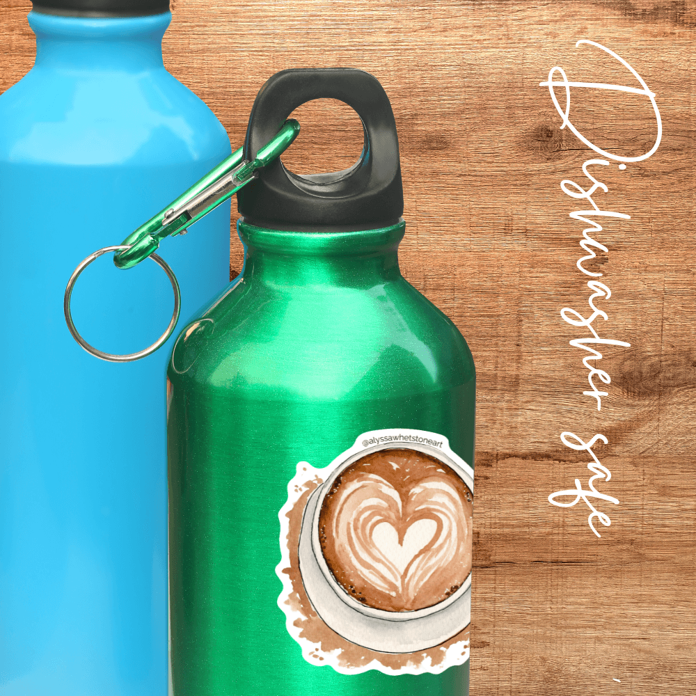 Latte Art - Vinyl Decal Sticker - alyssawhetstoneart
