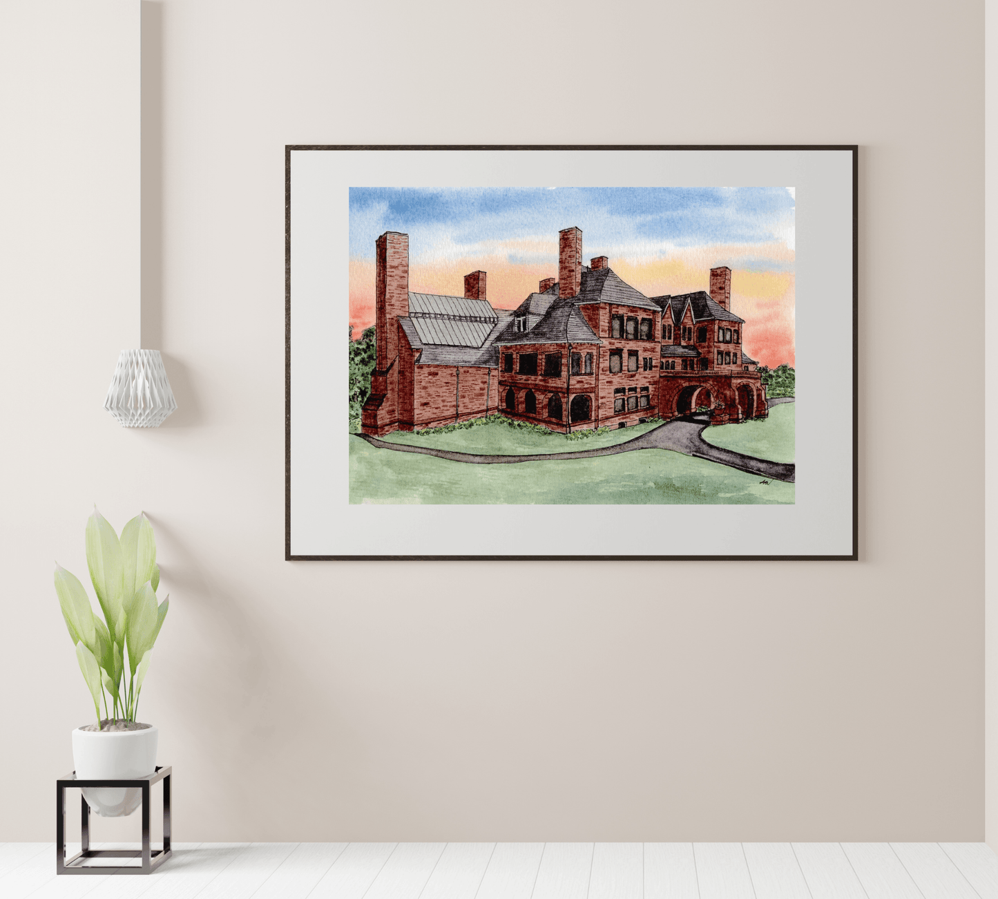 James J Hill House - Pen and Watercolor Art - Archival Quality Art Print