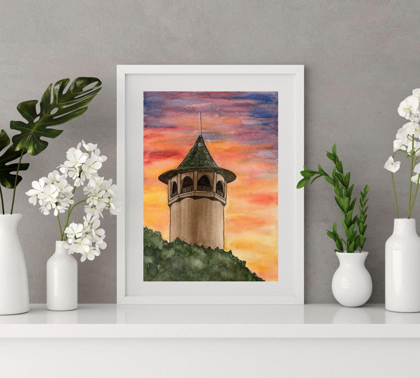 Witch's Hat in Minneapolis - Pen and Watercolor Art - Archival Quality Art Print - alyssawhetstoneart