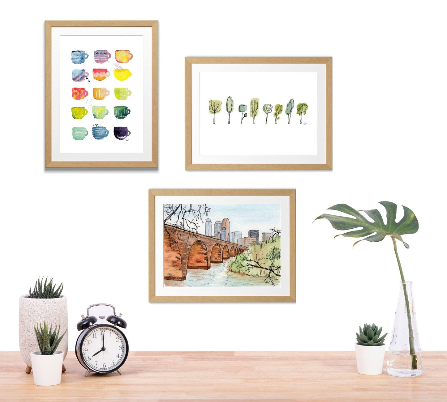 Rainbow Mug - Pen and Watercolor Archival Art Print