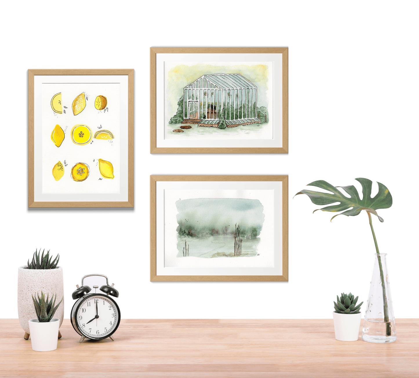 Greenhouse - Pen and Watercolor Archival Art Print