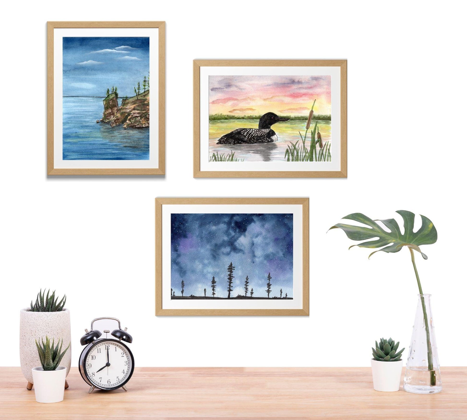 North Shore in Pen and Watercolor - Archival Quality Art Print - alyssawhetstoneart