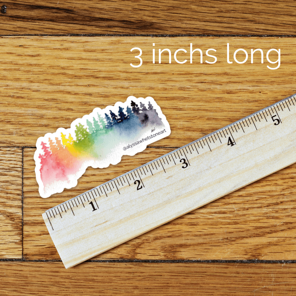 Rainbow Trees - Vinyl Decal Sticker