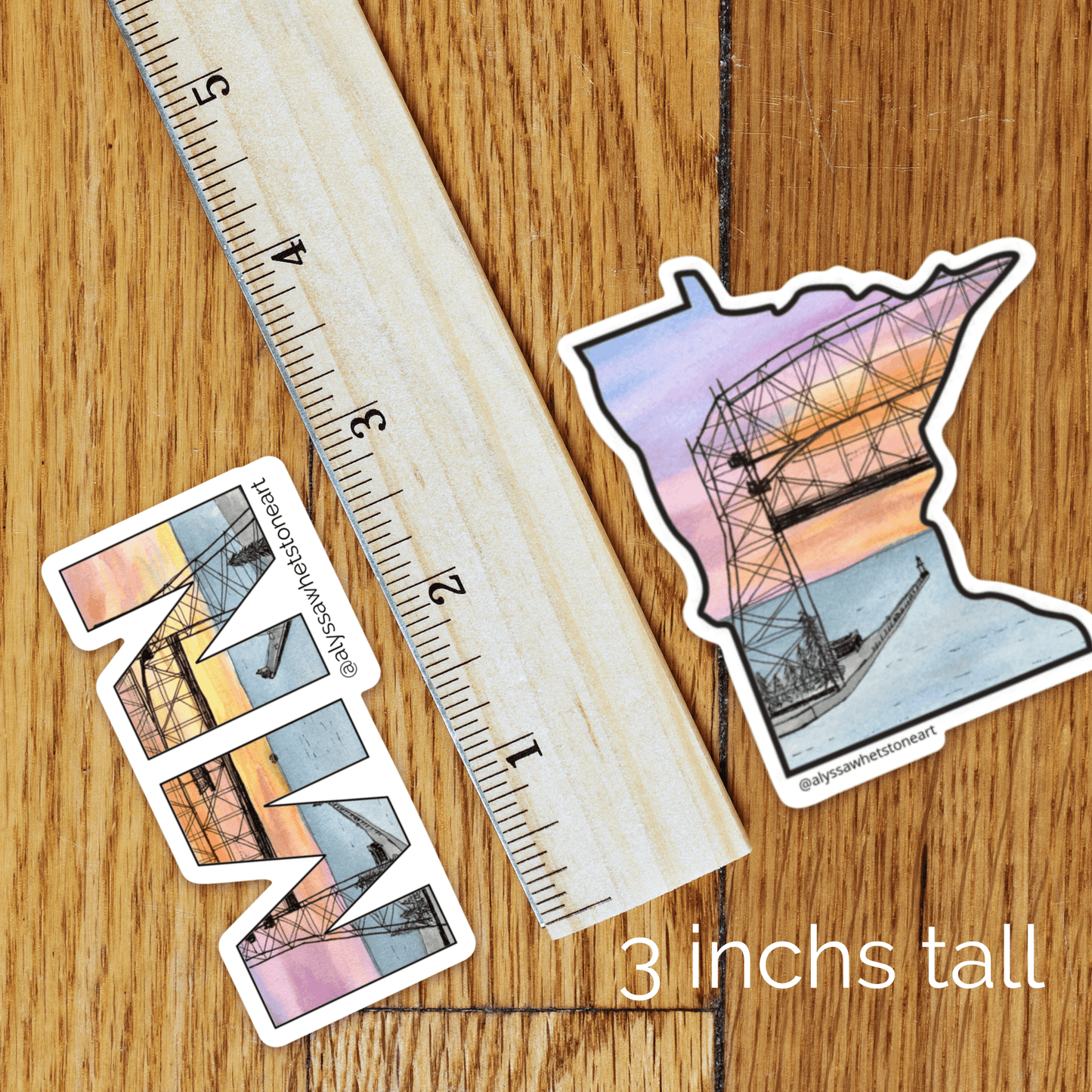 Duluth Lift Bridge Minneapolis - Minnesota Outline - Vinyl Decal Sticker