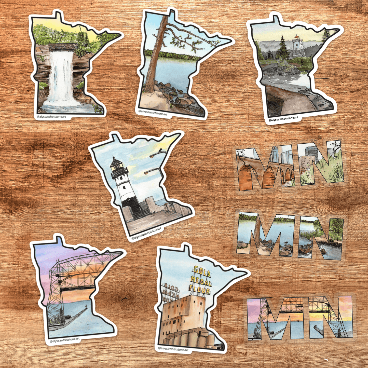 Artists' Point Grand Marais - Minnesota Outline - Vinyl Decal Sticker