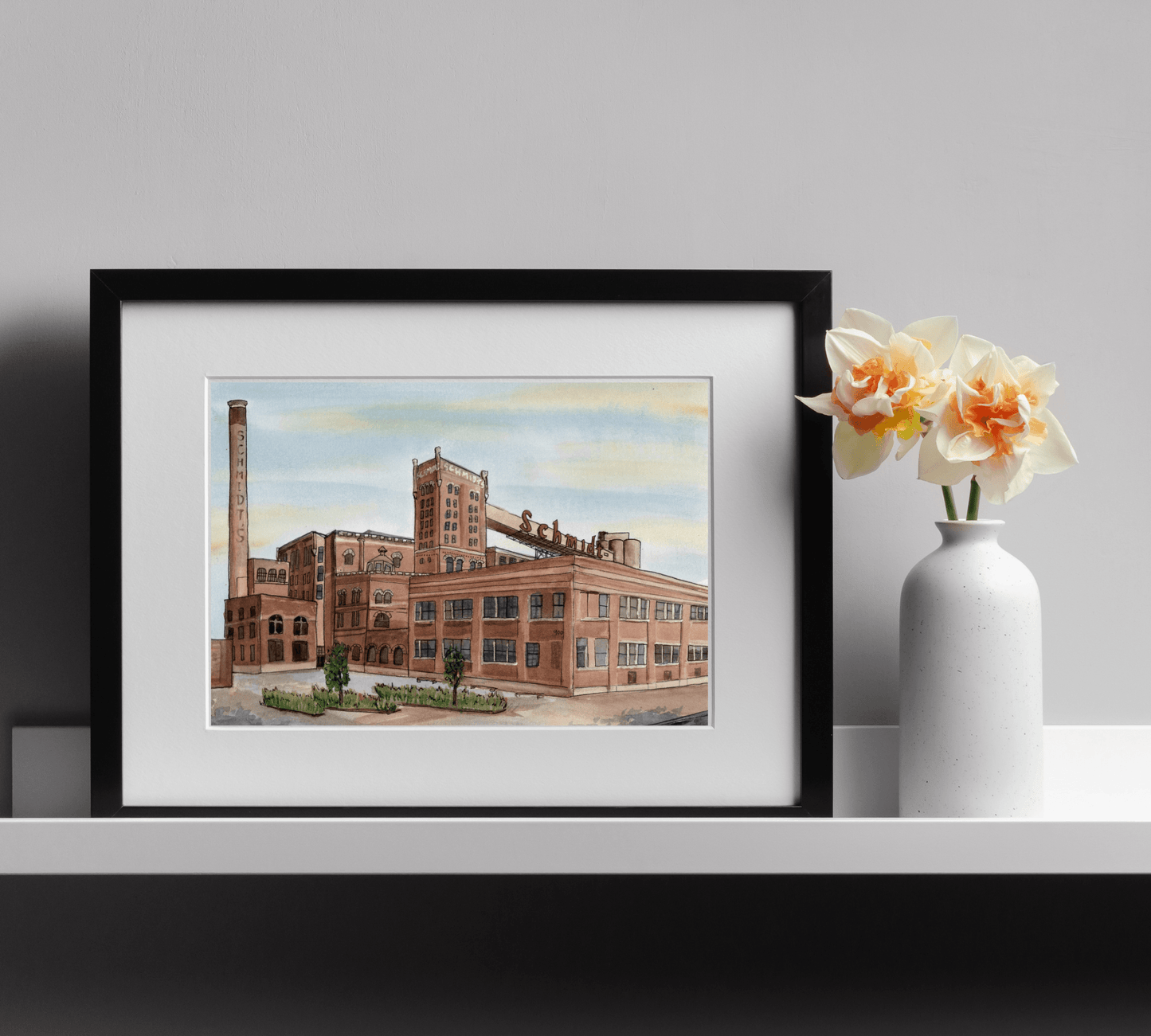 Schmidt Building in Pen and Watercolor - Archival Quality Art Print