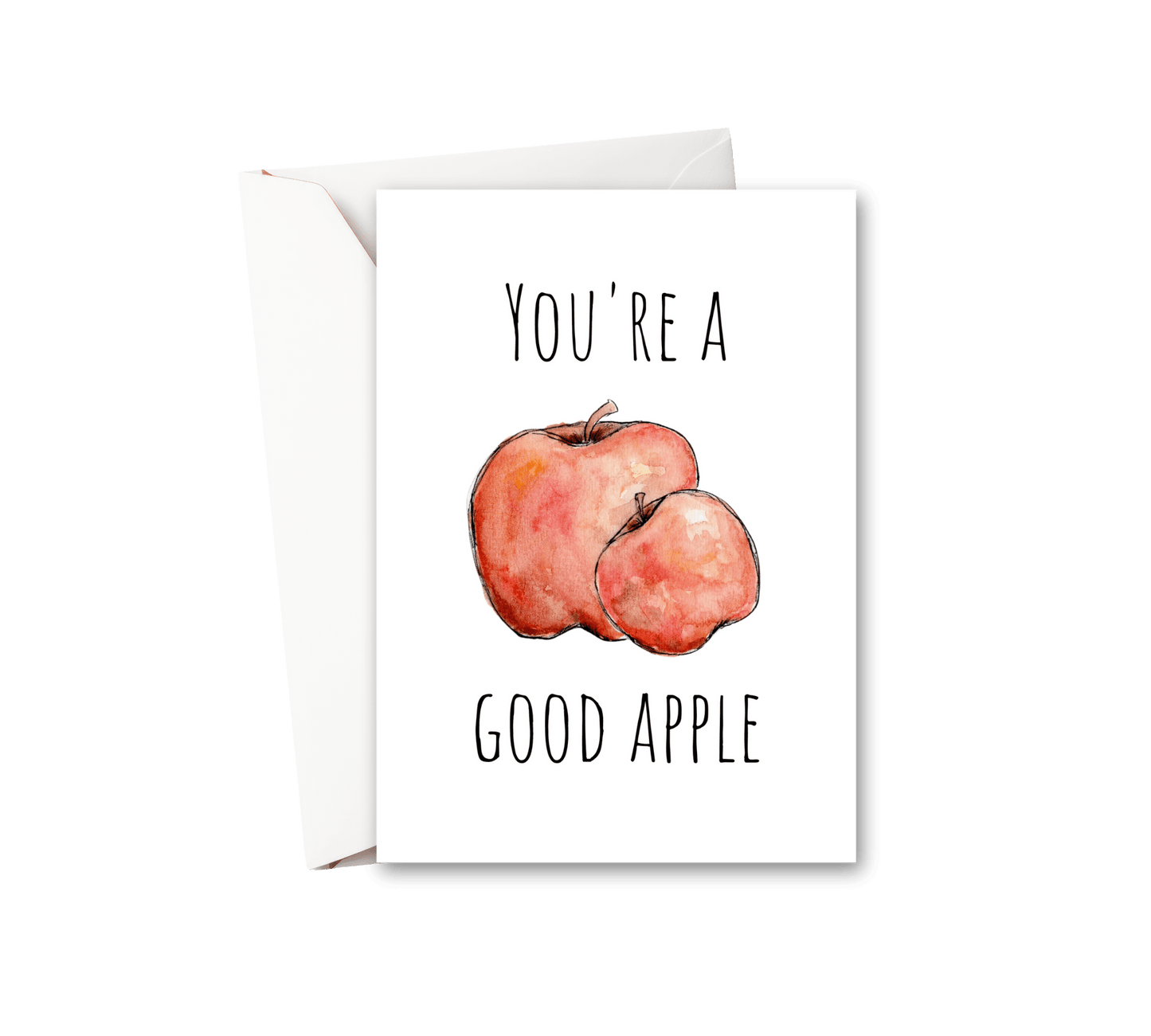 Good Apple Watercolor Greeting Card