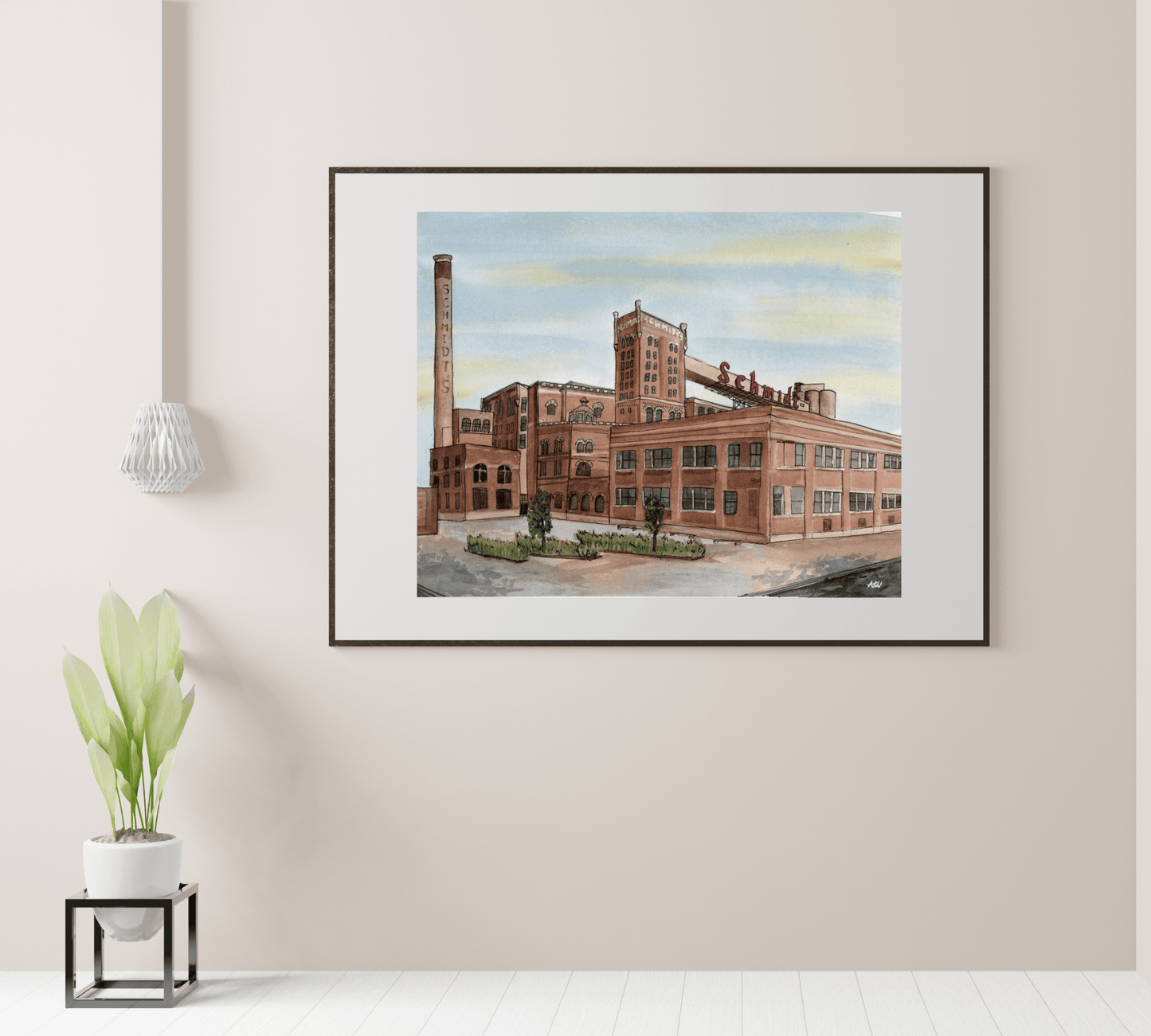 Schmidt Building in Pen and Watercolor - Archival Quality Art Print