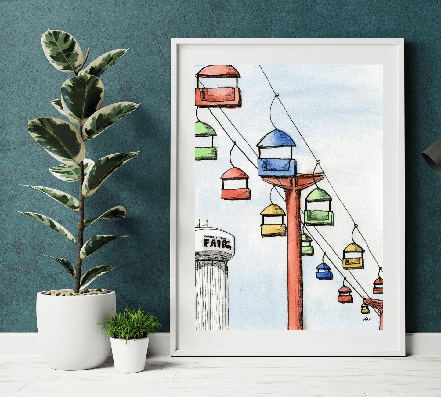 MN State Fair in Pen and Watercolor - Archival Quality Art Print
