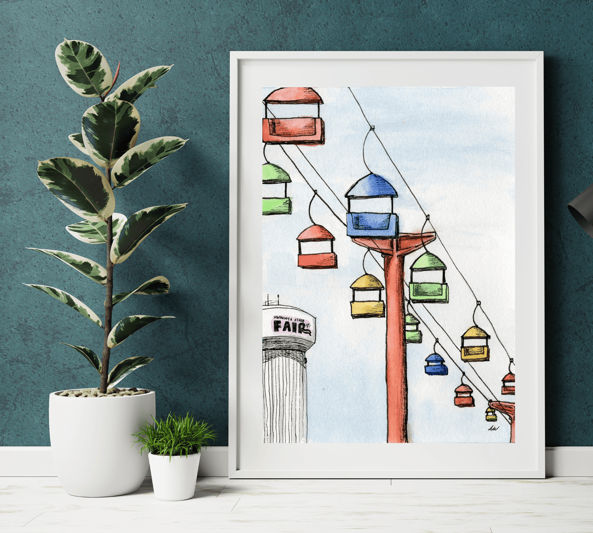 MN State Fair in Pen and Watercolor - Archival Quality Art Print - alyssawhetstoneart