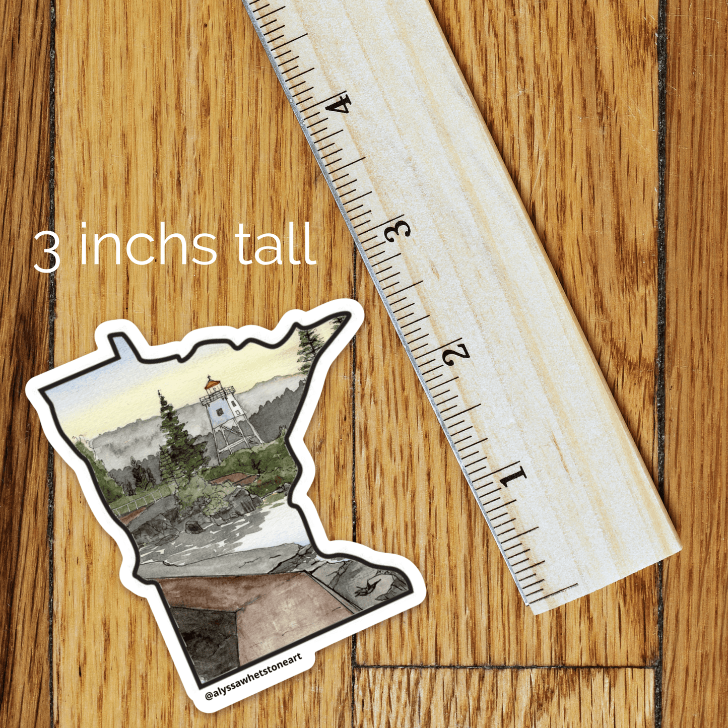 Artists' Point Grand Marais - Minnesota Outline - Vinyl Decal Sticker