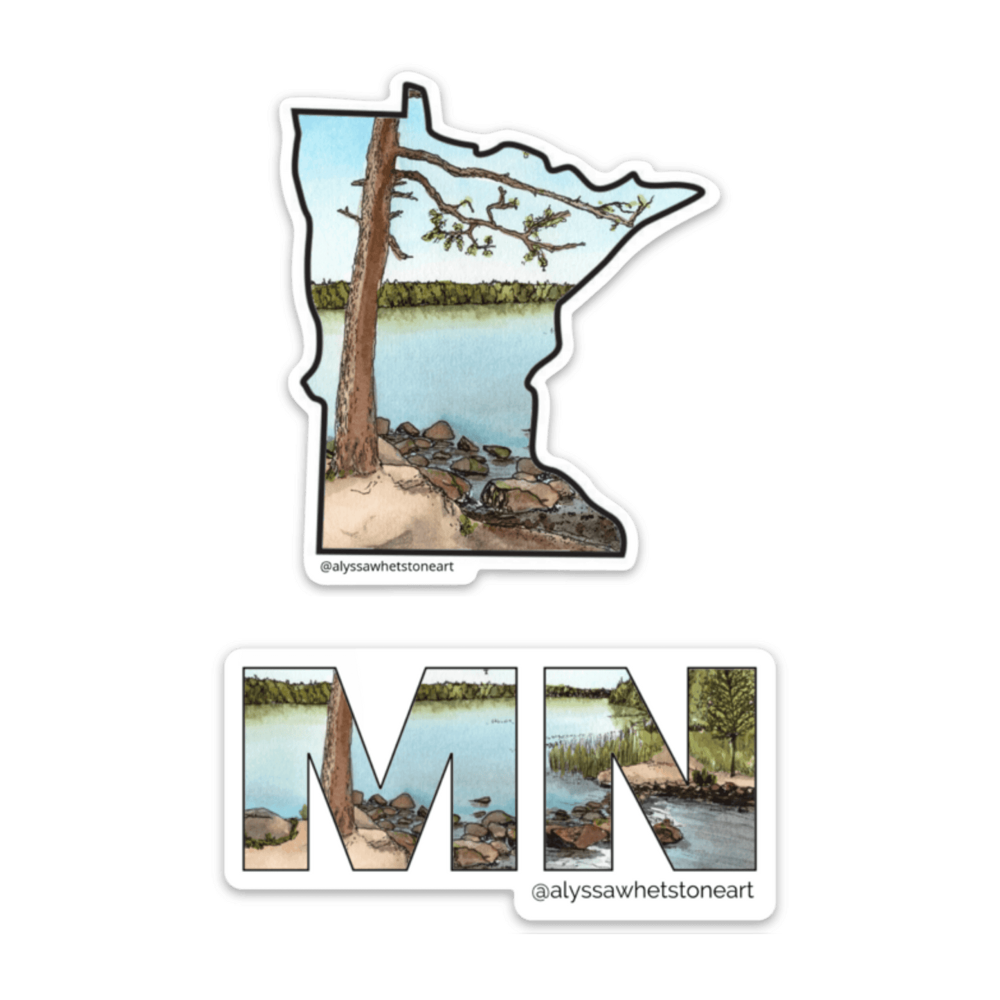 Itasca State Park - Up North Minnesota - Vinyl Decal Sticker - alyssawhetstoneart