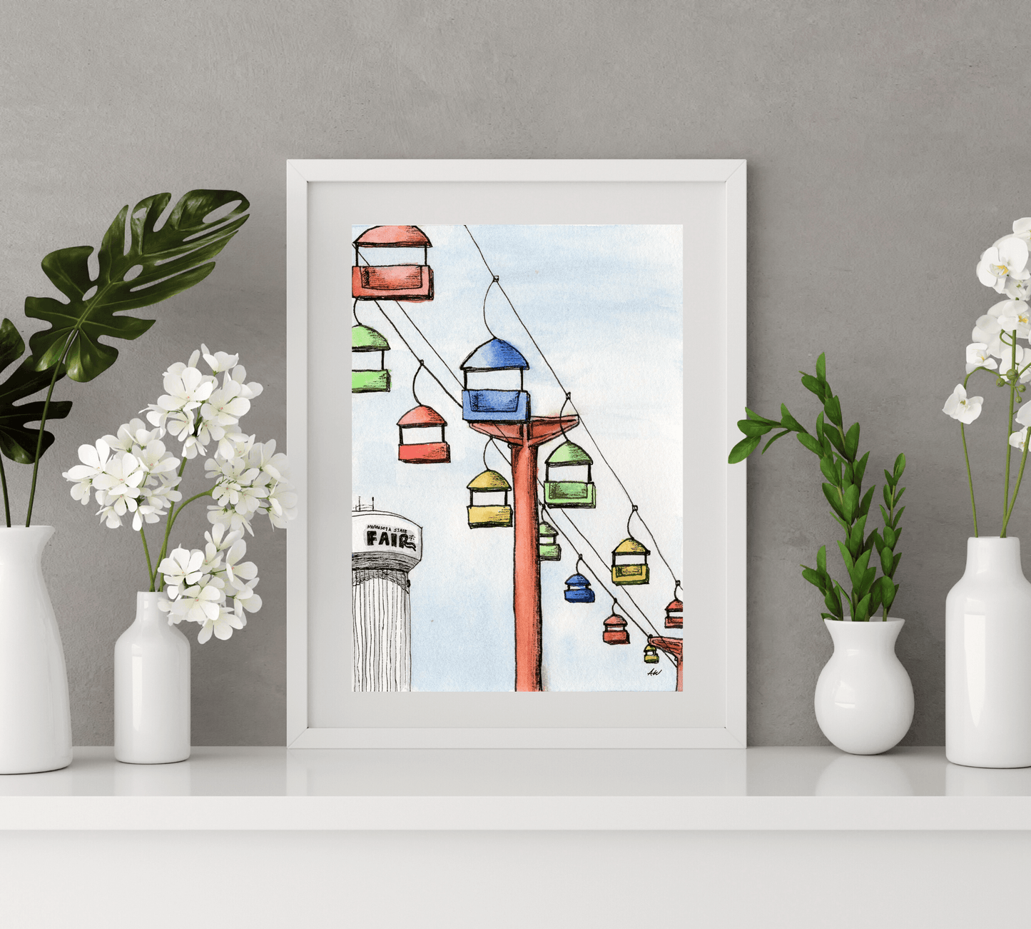 MN State Fair in Pen and Watercolor - Archival Quality Art Print