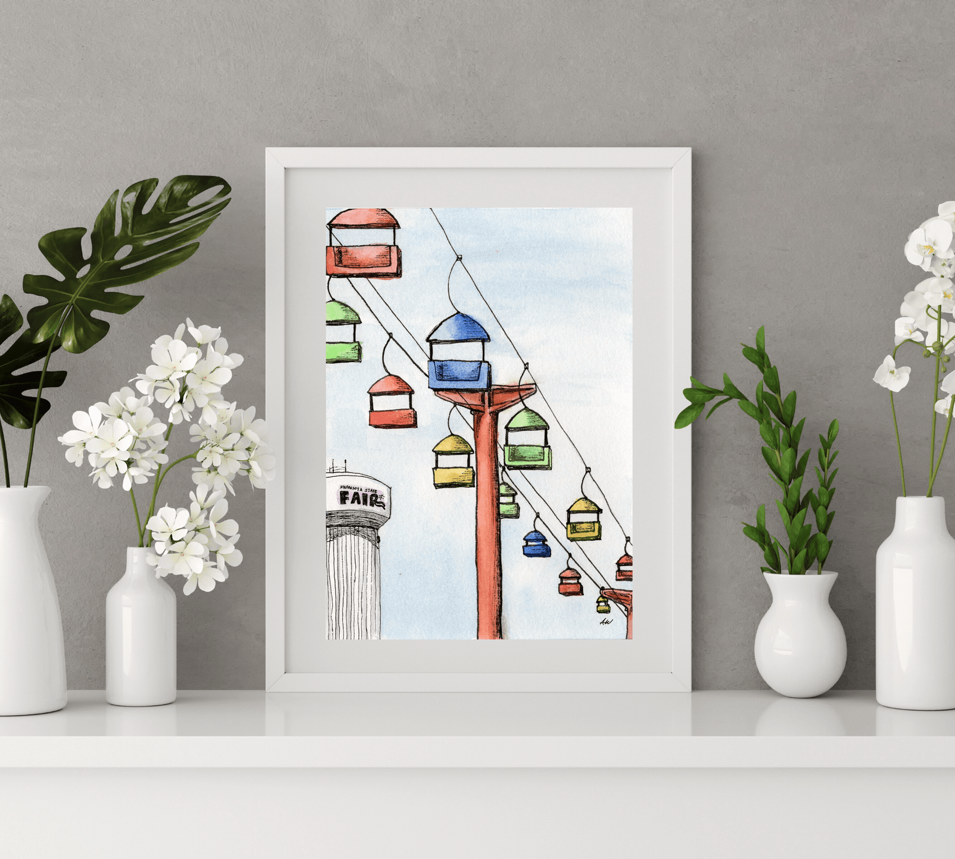 MN State Fair in Pen and Watercolor - Archival Quality Art Print - alyssawhetstoneart