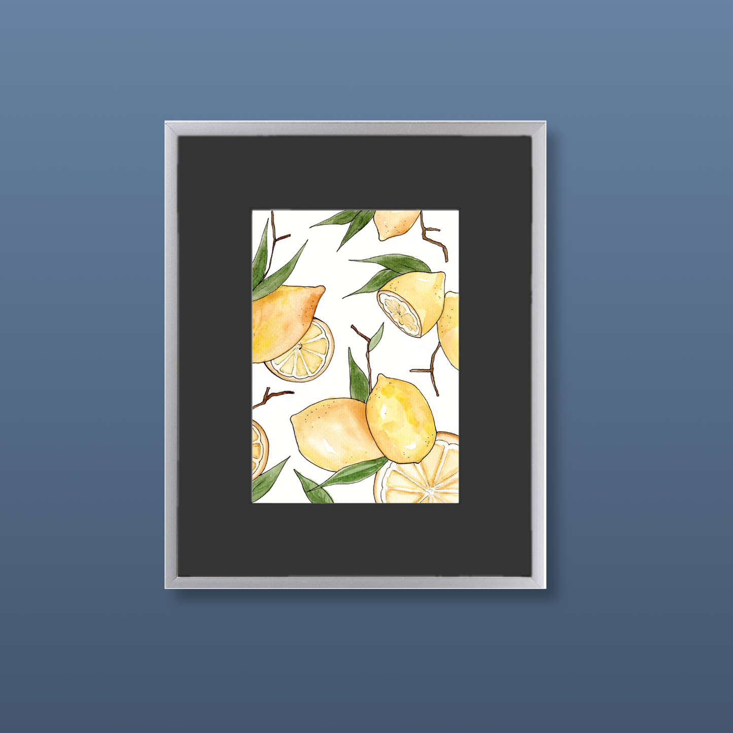 Lemons - Framed Original Watercolor Painting