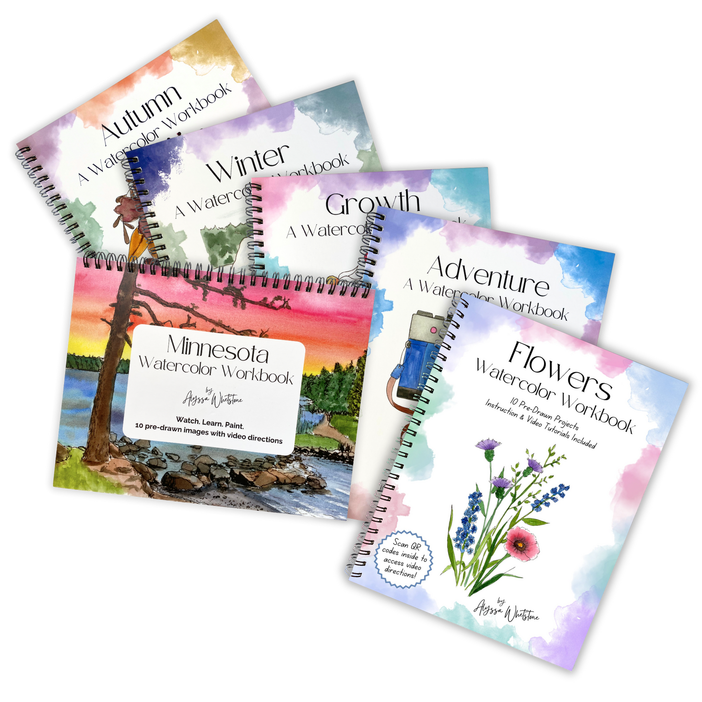 Winter Watercolor Workbook - Video Directions Included