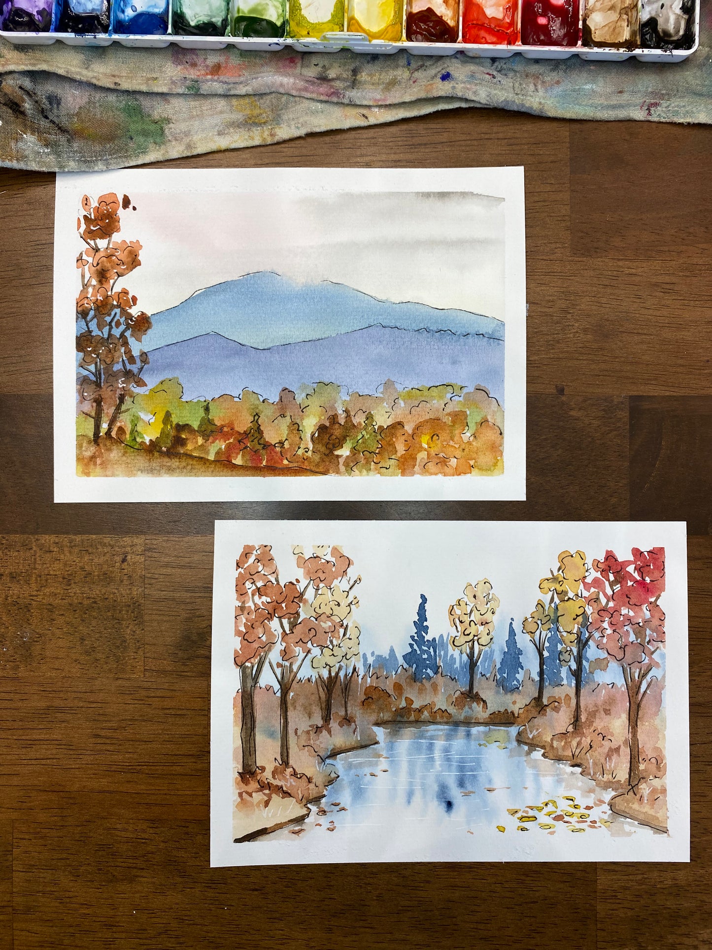 Fall Landscapes in Watercolor - Paint Class For Awaken Community Church - Saturday Oct 25th