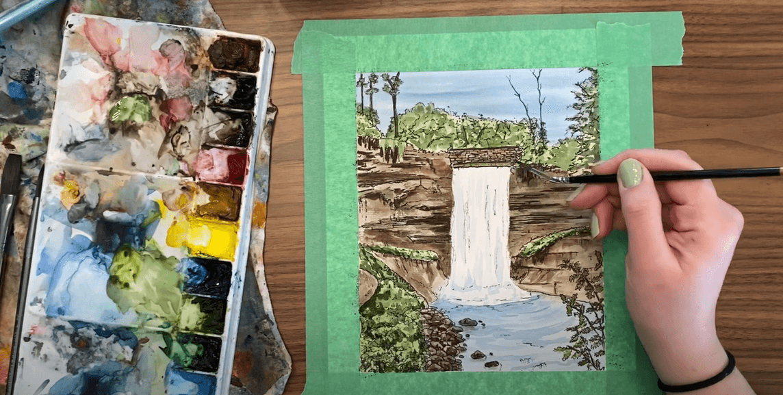 Minnehaha Falls Paint Me Page