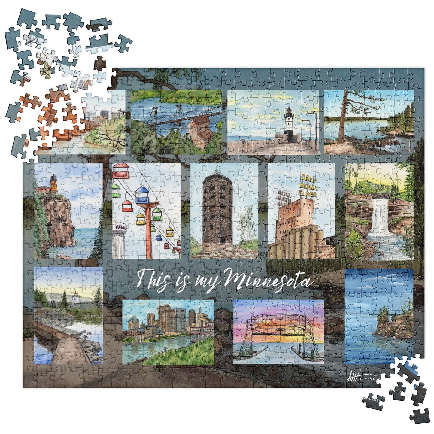 Iconic Minnesota Puzzle - alyssawhetstoneart