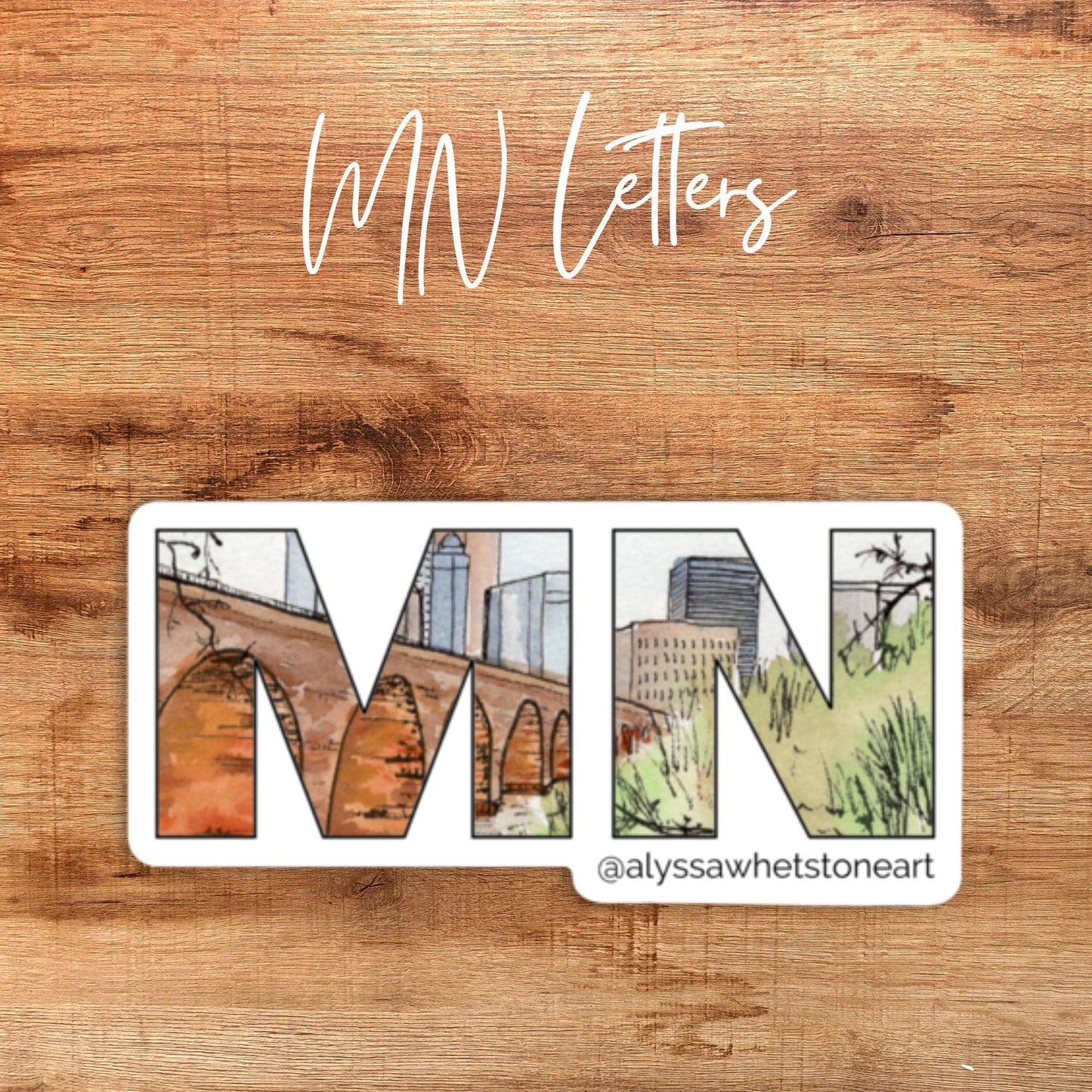 Stone Arch Bridge Minneapolis - Minnesota Outline - Vinyl Decal Sticker