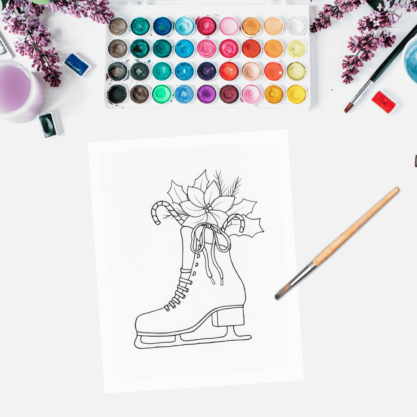 Ice Skate Paint Me Page
