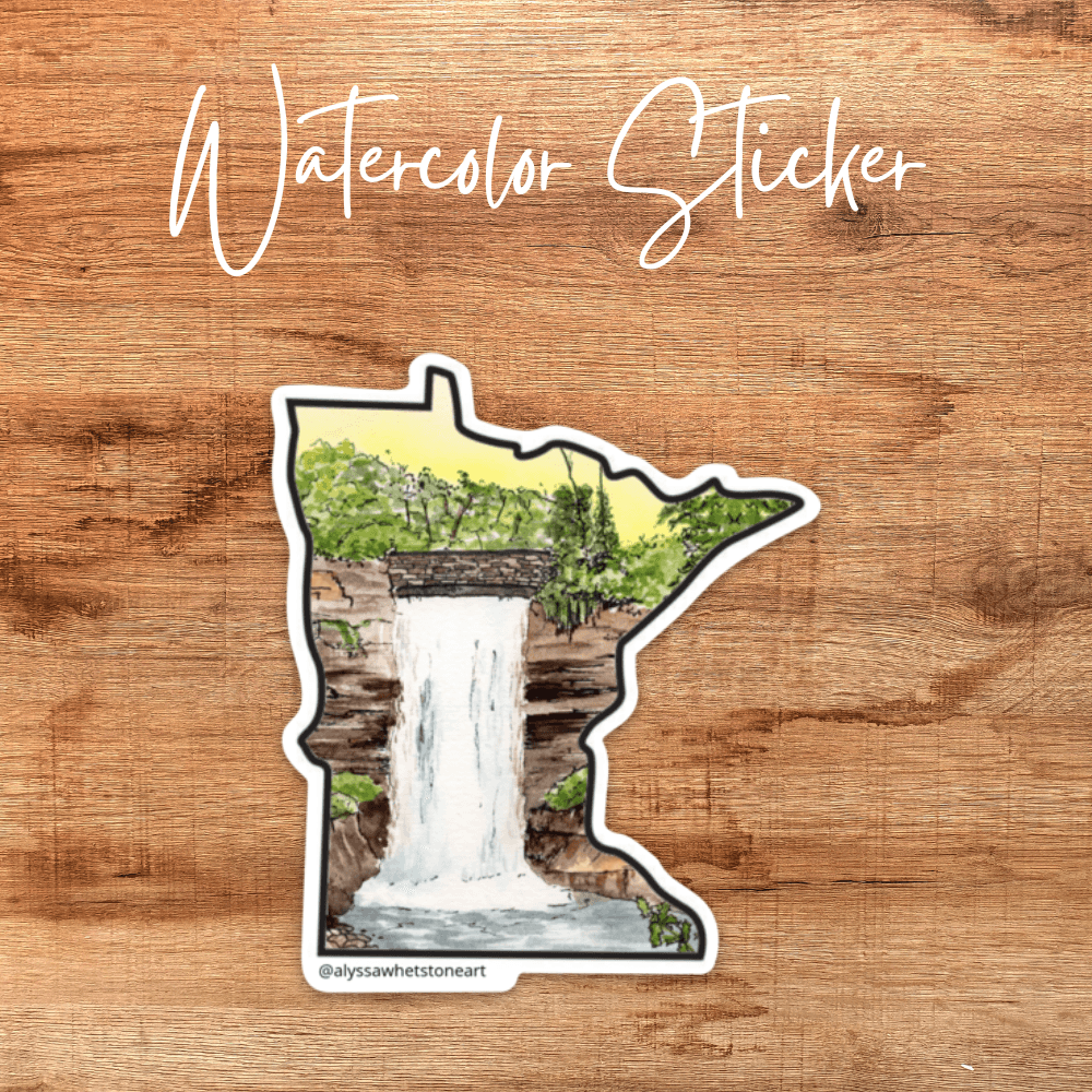 Minnehaha Falls - Minneapolis Minnesota - Vinyl Decal Sticker