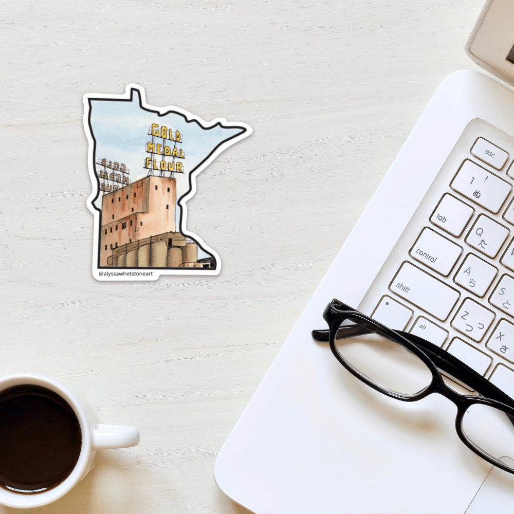 Gold Medal Flour Minneapolis - Minnesota Outline - Vinyl Decal Sticker