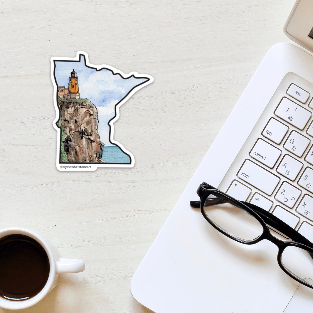 Split Rock Lighthouse - Up North Minnesota - Vinyl Decal Sticker - alyssawhetstoneart