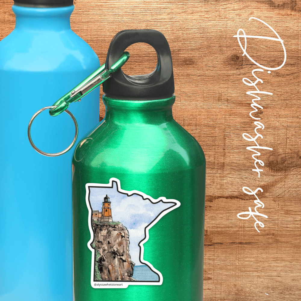 Split Rock Lighthouse - Up North Minnesota - Vinyl Decal Sticker - alyssawhetstoneart