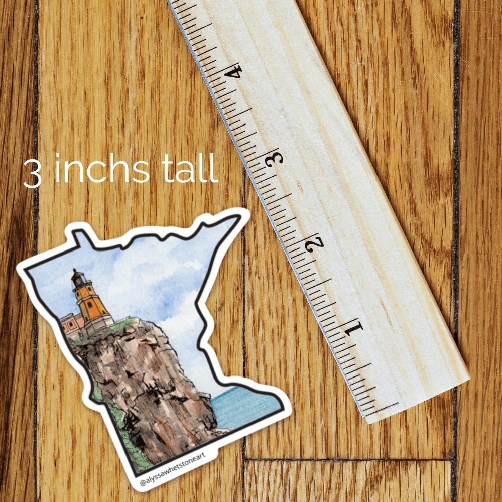 Split Rock Lighthouse - Up North Minnesota - Vinyl Decal Sticker - alyssawhetstoneart